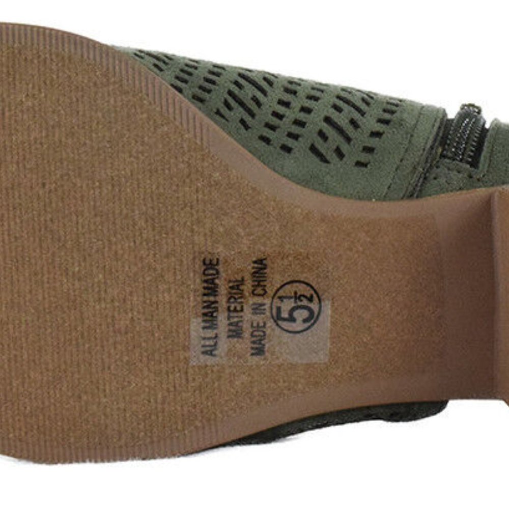 Classified Women Small Short Heel Ankle Boots Booties Cutout Tan Brown DECADE 6 - Picture 4 of 4